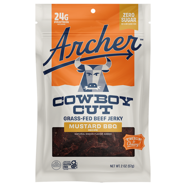 Cowboy Cut Mustard BBQ Beef Jerky (12 Bags)