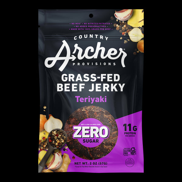 Zero Sugar Teriyaki Beef Jerky (12 Bags)